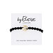 By Eloise London Gold Diamanté Clover Leaf Black