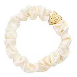 By Eloise London Gold Heart Silk Scrunchie
