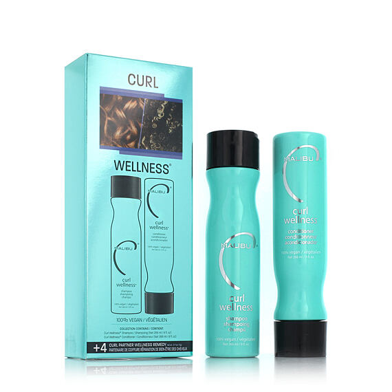 Malibu C Curl Wellness Collection Shampoo 266 ml + Conditioner 266 ml + Welness sachet 4 x 5 g