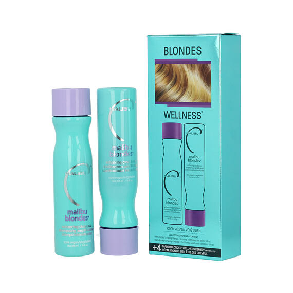 Malibu C Blondes Wellness Collection Shampoo 266 ml + Conditioner 266 ml + saches 4 x 5 g