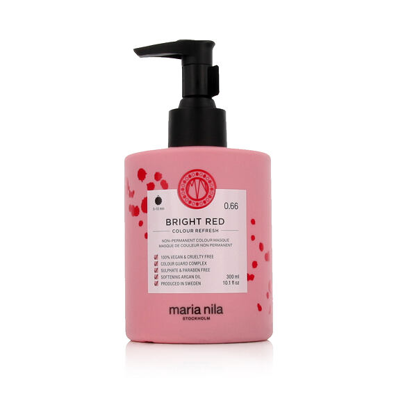 Maria Nila Colour Refresh Hair Mask with Colored Pigments Bright Red 300 ml