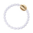 By Eloise London Gold Palm Leaf - White
